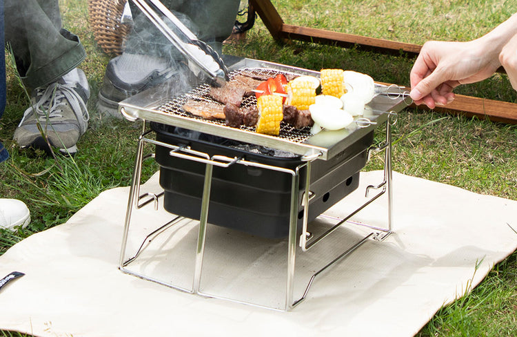 【スリーアール】おりたたみBBQグリル おこのび 3R-BBQ01BK