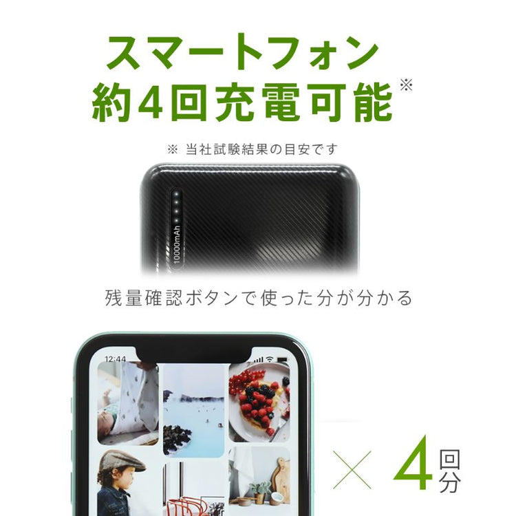 【Tuna】10000mAh 小型 モバイルバッテリー PSE取得済み GWP-10A22