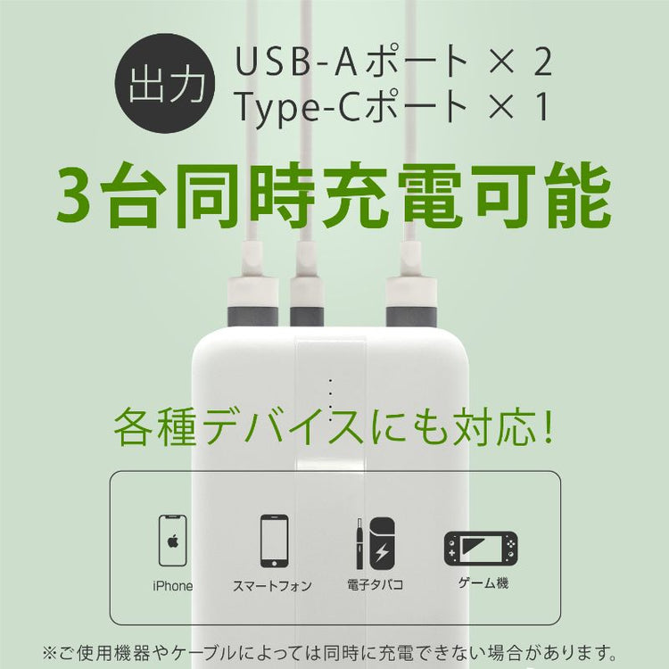 【Tuna】20000mAh 大容量 薄型・軽量モバイルバッテリー PSE取得済み 白(GWP-20A221WT)/黒(GWP-20A221BT)