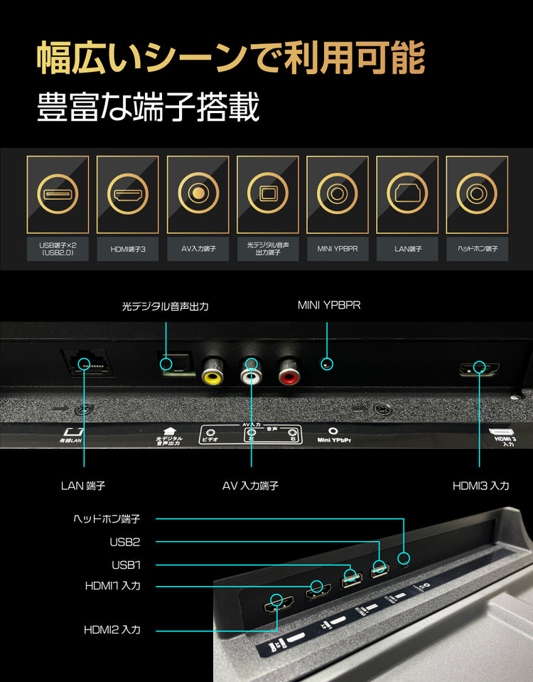 【WIS】50インチ 4Kチューナーレステレビ AI-S50K