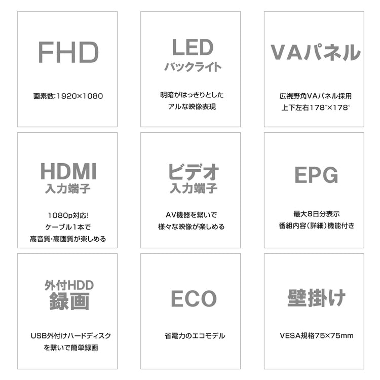 【WIS】22インチ1波 FHD液晶テレビ AS-22SR