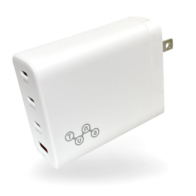【Tuna】100W 窒化ガリウム採用 PD対応 Type-C3ポート USB-A1ポート ACアダプタ 充電器 GWA-PD104WW