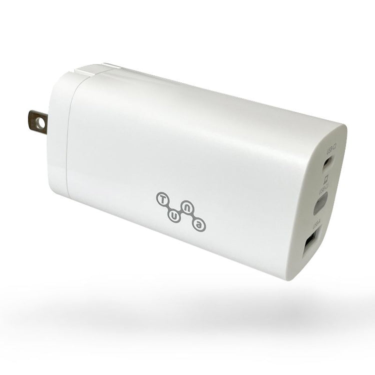 【Tuna】65W 窒化ガリウム採用 PD対応 Type-C2ポート USB-A1ポート ACアダプタ 充電器 GWA-PD63WW