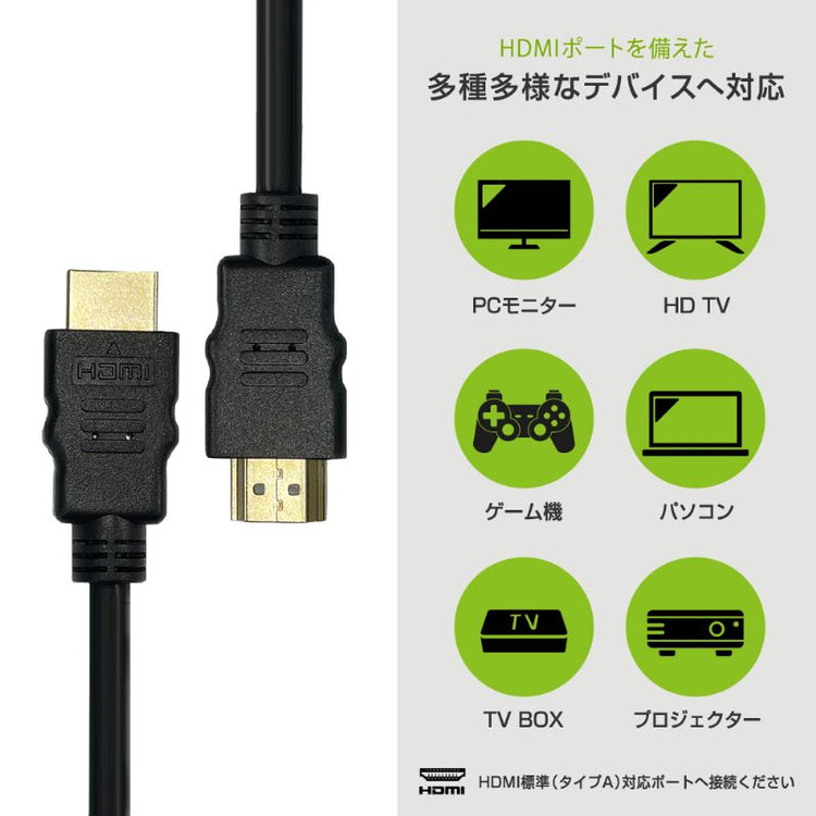 【Tuna】HDMIケーブル 2.0規格 イーサネット対応 タイプAオス - タイプAオス 4K対応 1m/2m/3m/5m/7m/10m/15m