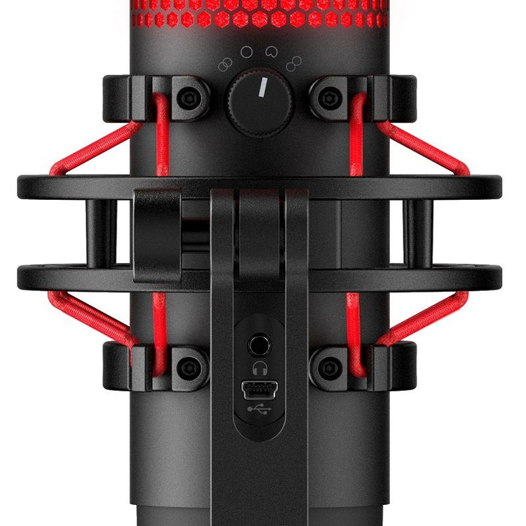 【HyperX】QuadCast USB コンデンサー ゲーミング マイクロフォン 4P5P6AA