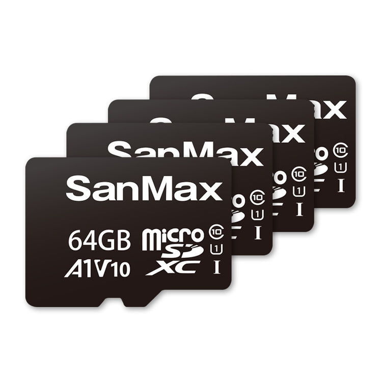 【SanMax】MicroSD card 4枚セット(64GB:SMP128AV4/128GB:SMP128AV4 256GB:SMH256AVL34)