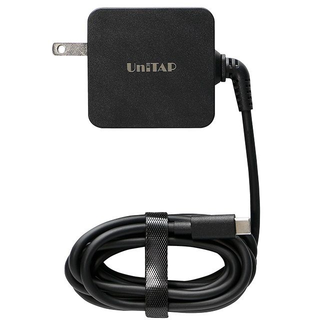 【PRINCETON】Unitap ケーブル一体型 PD65W対応 超急速充電器 ブラック PD3.0対応 USB type-c 1ポート PPS-PD65C