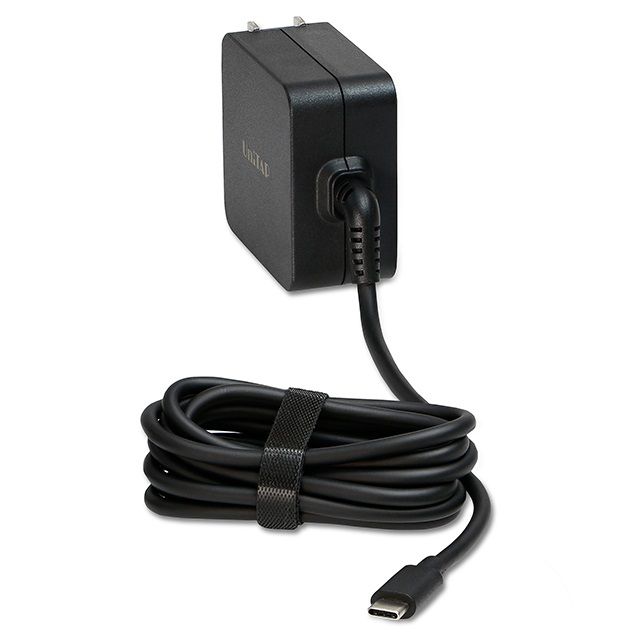 【PRINCETON】Unitap ケーブル一体型 PD65W対応 超急速充電器 ブラック PD3.0対応 USB type-c 1ポート PPS-PD65C