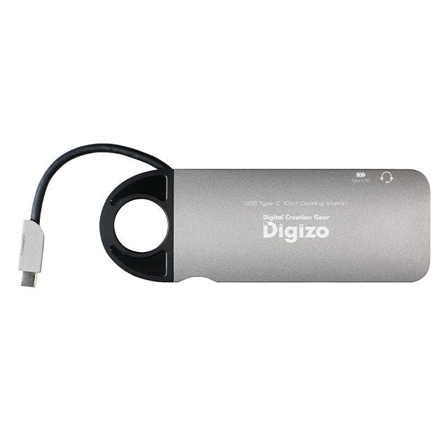 【PRINCETON】Digizo 10in1 PD対応 Type-C ドッキングステーション シルバー PD3.0 PD60W対応 PUD-CDOC10