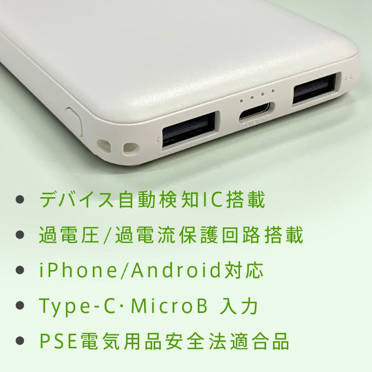 【Tuna】5000mAh 薄型・軽量モバイルバッテリー PSE取得済み 2020年モデル GWP-5A221