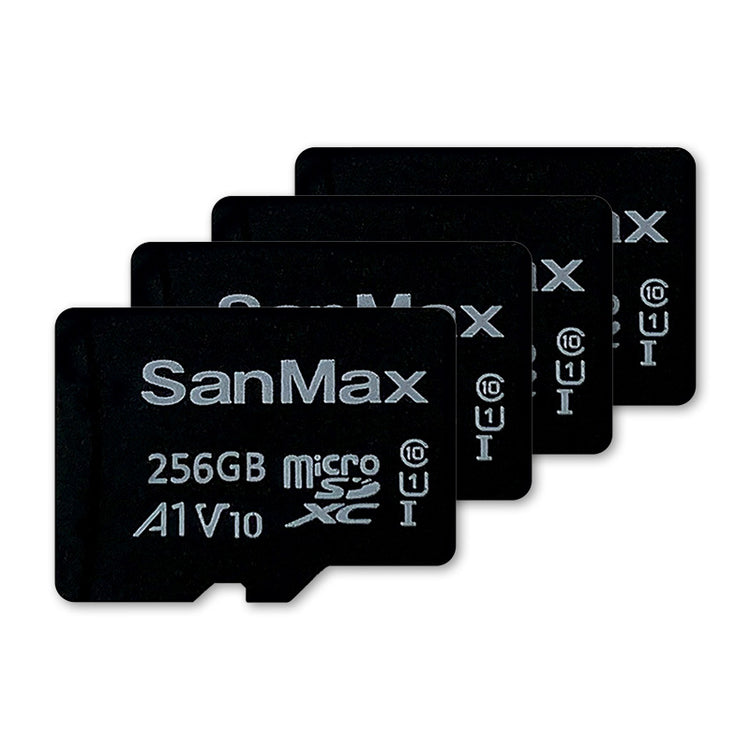 【SanMax】MicroSD card 4枚セット(64GB：SMP128AV4/128GB：SMP128AV4 256GB：SMH256AVL34)